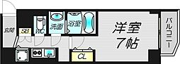 スワンズシティ大手前ソレイユ 1Kの間取図画像