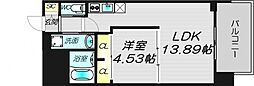 プレジオ永和ASIAN 1LDKの間取図画像
