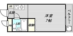 ベストレジデンス関大前1 1Kの間取図画像
