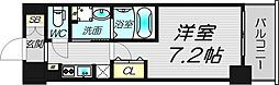 ミュプレ北浜 1Kの間取図画像