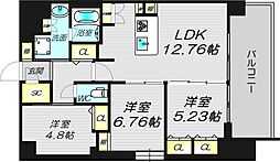 S-RESIDENCE天満橋ar 2SLDKの間取図画像