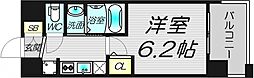 エステムコート難波7ビヨンド 1Kの間取図画像