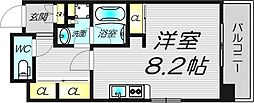 レジェンドール心斎橋EAST 1Kの間取図画像