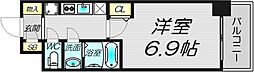 リッツ新大阪 1Kの間取図画像
