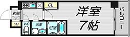 エスリード大阪クレストコート 1Kの間取図画像