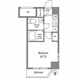 セレニテ本町ルフレ 1Kの間取図画像