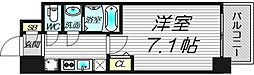 リッツ新大阪 1Kの間取図画像
