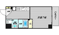 サウスヒルズ中崎町 1Kの間取図画像