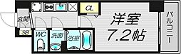 プレサンス大阪ドームシティクロスティ 1Kの間取図画像