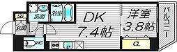 CITYPALCRESTTANIMACHI 1DKの間取図画像