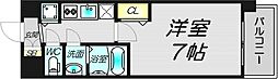 メインステージ大阪福島 1Kの間取図画像