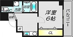 クレセール阿波座 1Kの間取図画像