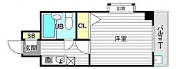 ノルデンハイム北 1Kの間取図画像