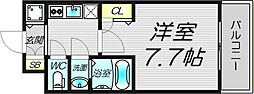 S-RESIDENCE三国WEST 1Kの間取図画像