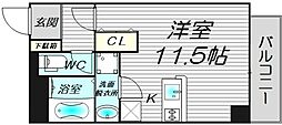 ルフレ堺 1Kの間取図画像