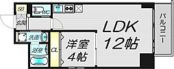 Vinoプレジオ本町 1LDKの間取図画像