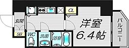 Sレジデンス新大阪ウエスト 1Kの間取図画像