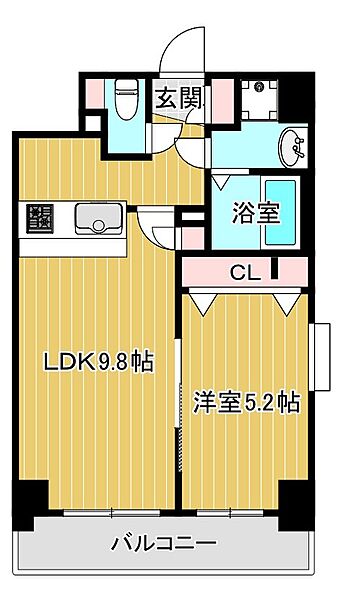 ラムール南森町アーバネックス ｜大阪府大阪市北区南森町２丁目(賃貸マンション1LDK・2階・36.51㎡)の写真 その2