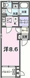 JR片町線(学研都市線) 長尾駅 徒歩9分の賃貸アパート 3階1Kの間取り