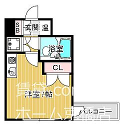 フォーラム都島内代駅前 ワンルームの間取図画像