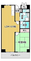 ニッポーライフ放出西 1LDKの間取図画像