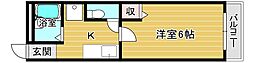 グリーンプラザ城東 1Kの間取図画像
