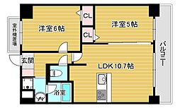 ALBAGRANDE 2LDKの間取図画像
