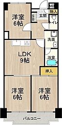 シャトー・レイク・ルイーズ 3LDKの間取図画像