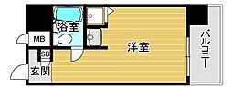朝日プラザ都島北通タウンルーム ワンルームの間取図画像