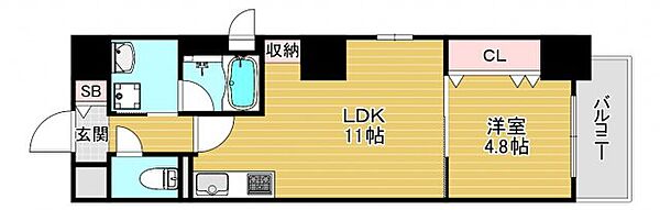 ミラノ堺筋 ｜大阪府大阪市中央区南久宝寺町1丁目(賃貸マンション1LDK・5階・40.40㎡)の写真 その2