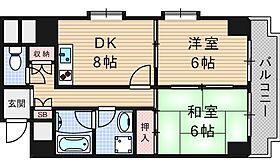 カサパルコ敷津  ｜ 大阪府大阪市浪速区敷津西1丁目（賃貸マンション2LDK・7階・50.01㎡） その2