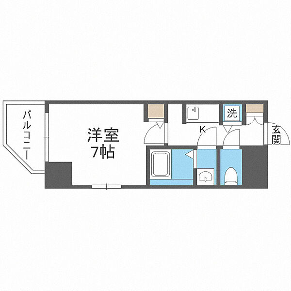 画像2:Fortuney北堀江（フォーチュニー北堀江）　間取り