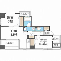 大阪府大阪市中央区島之内1丁目（賃貸マンション2LDK・6階・56.16㎡） その2