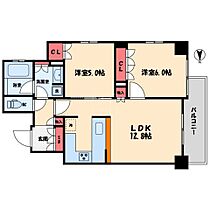 大阪府大阪市中央区南久宝寺町1丁目（賃貸マンション2LDK・11階・56.20㎡） その2