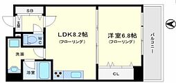ミドヱスト・ツダ 1LDKの間取図画像