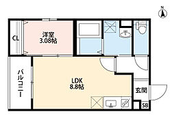 セニャリブロ 1LDKの間取図画像