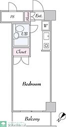 T'seco川崎 ワンルームの間取図画像