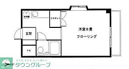 クレール佃野 1Kの間取図画像