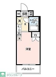 エクセル鶴見 ワンルームの間取図画像