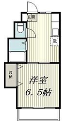 ベルグリーンハイツ 1DKの間取図画像