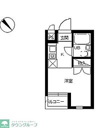 スカイコート生麦5 ワンルームの間取図画像