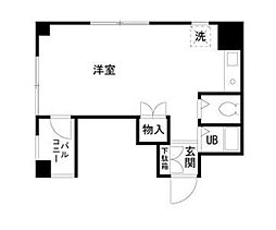 ブネイビルNo.1 ワンルームの間取図画像