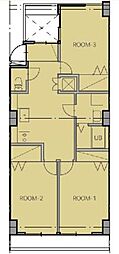 鹿島田ハウス 3DKの間取図画像