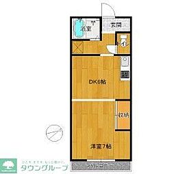 ベェル.エール 1DKの間取図画像