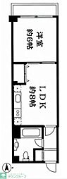 常緑ハイツ 1LDKの間取図画像