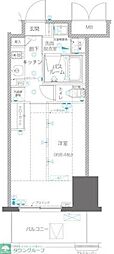 ZOOM川崎EAST 1Kの間取図画像