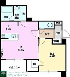 ベイヒルズ下末吉 1LDKの間取図画像