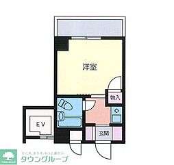 グレイスコート幸 1Kの間取図画像