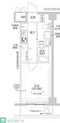 RELUXIA武蔵中原II 1Kの間取図画像
