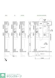 RELUXIA武蔵中原II 1Kの間取図画像